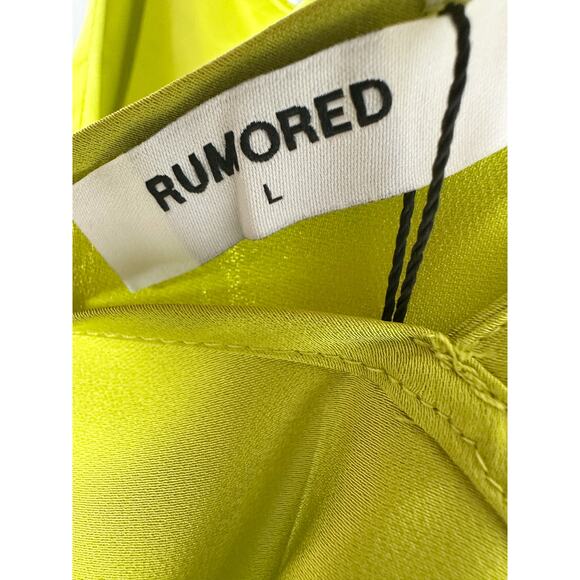 Rumored Meadow Slip Mini Dress Citron Size Large - Picture 4 of 11